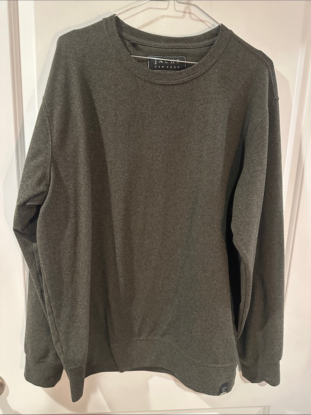 Jachs New York Men's Olive Crewneck Pullover Sweater
